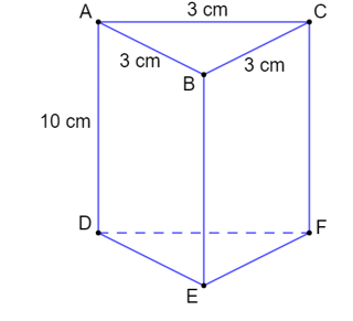 chu vi hình hộp tam giác