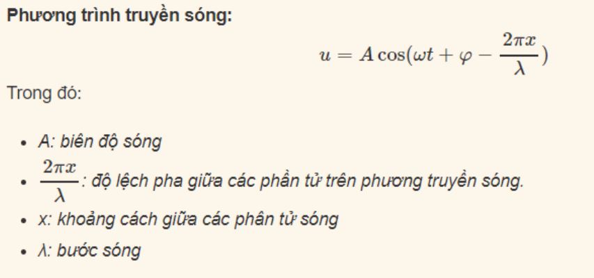 Công thức tính tốc độ truyền sóng là gì