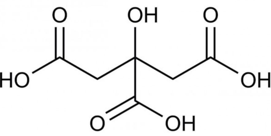 axit citric công thức cấu tạo