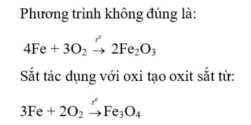 cách viết công thức oxit sắt