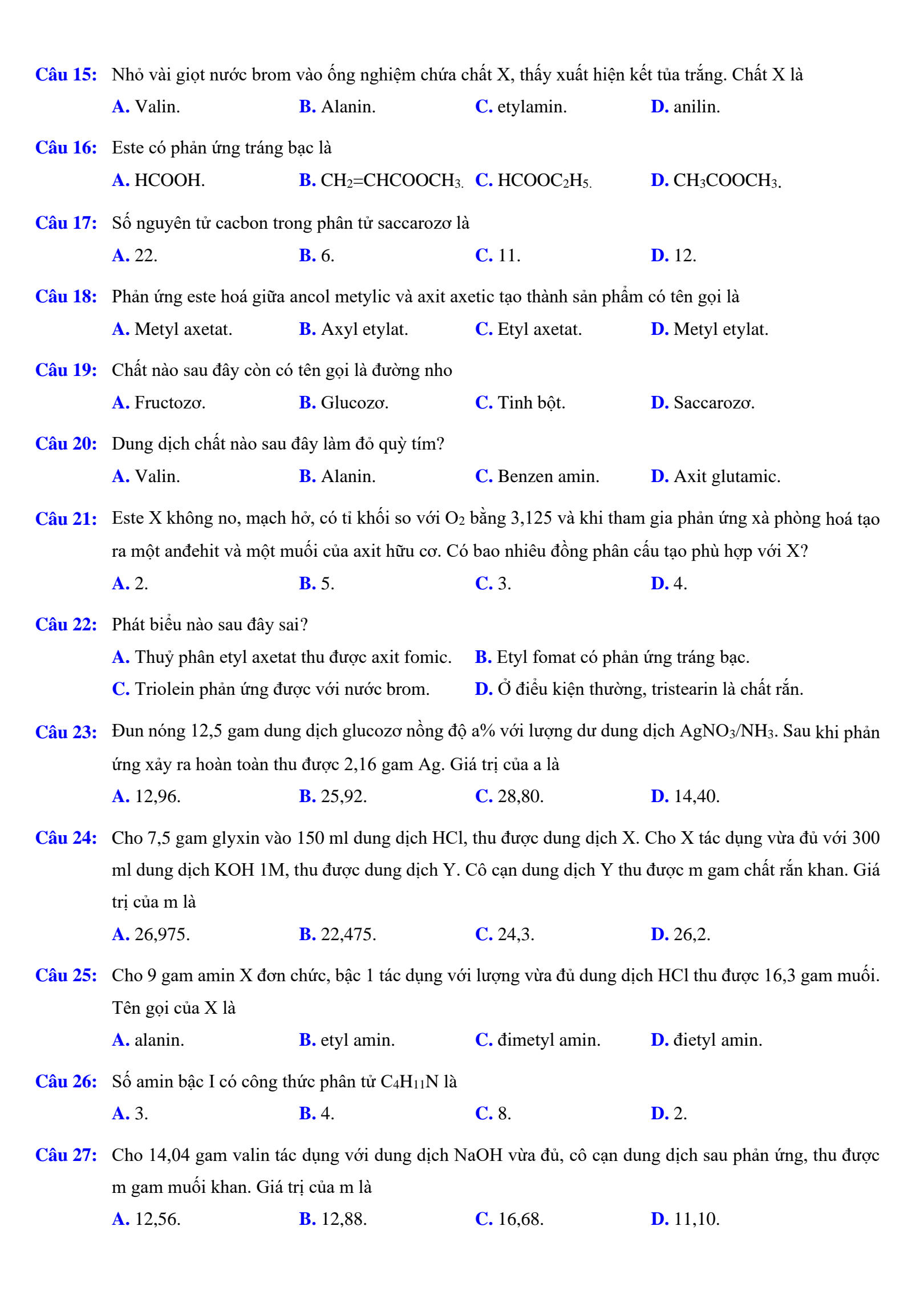 Cấu tạo và đặc điểm phân tử etylamin