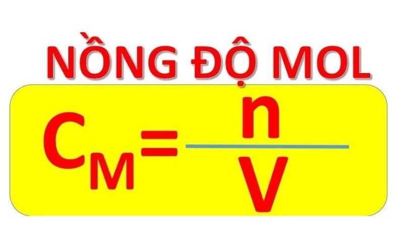 Công thức tính nồng độ mol