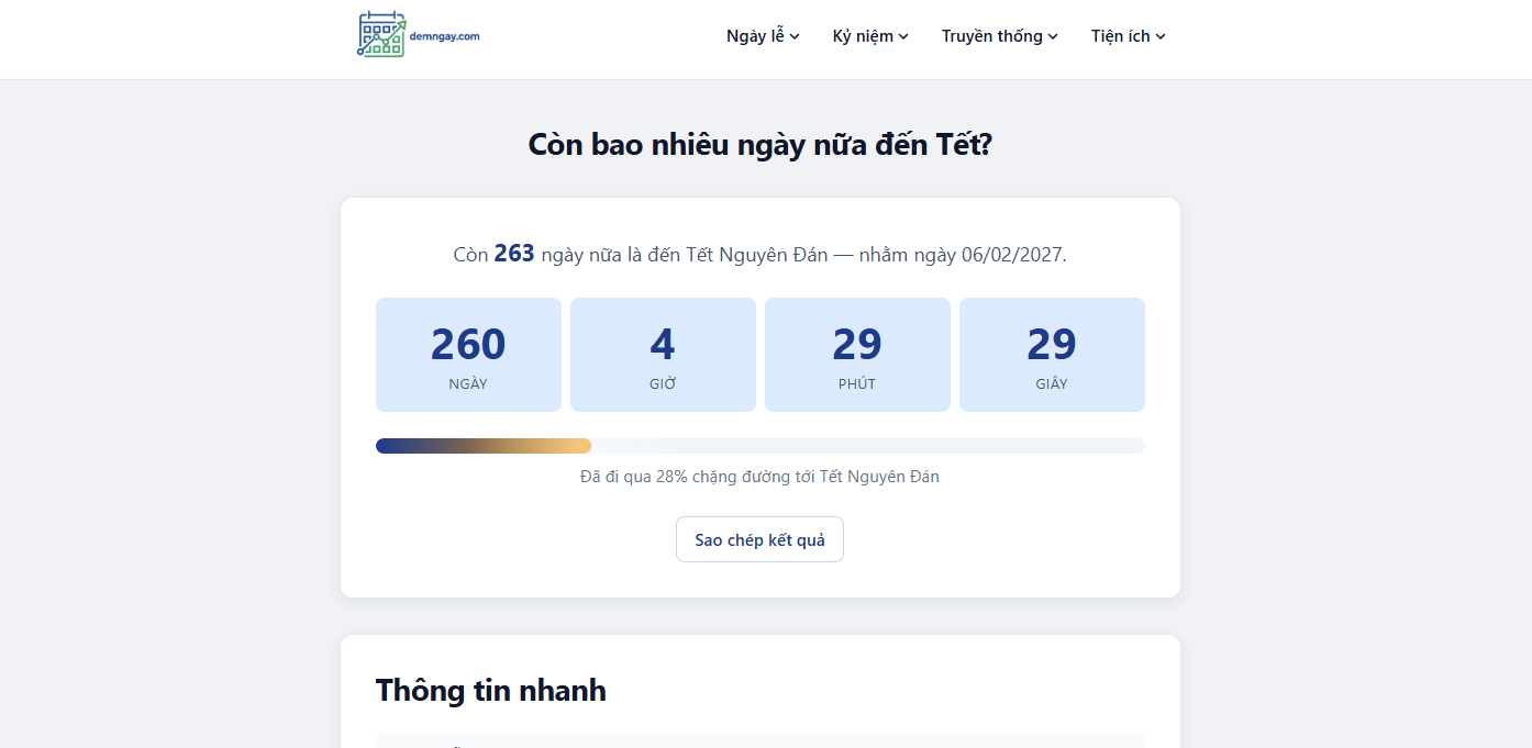 Đếm ngược thời gian đến Tết nguyên đán được trông chờ